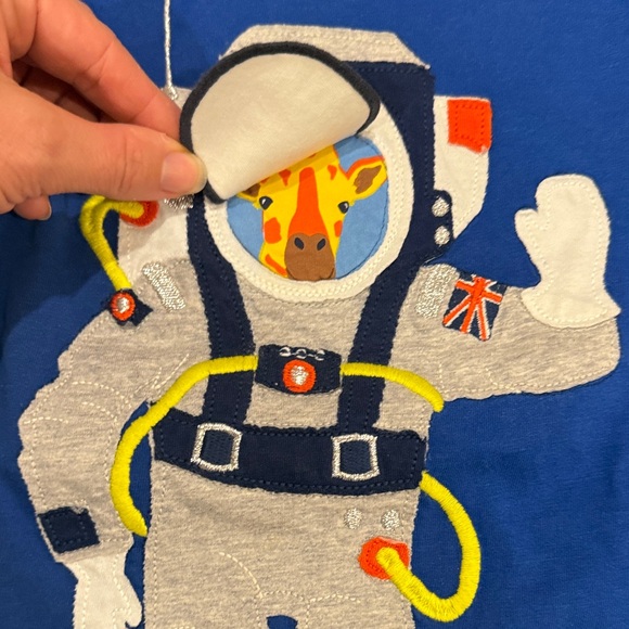 Mini Boden sz8-9y Royal Blue Astronaut Long Sleeve Tee - Picture 2 of 5